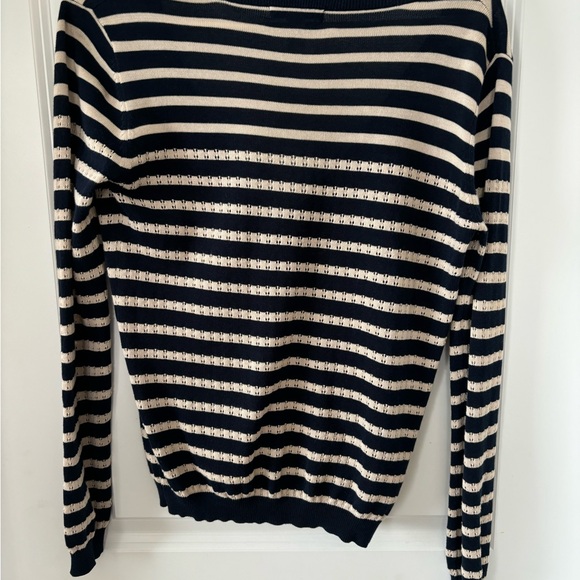 Mango Navy and Cream Striped Cardigan - Picture 5 of 5